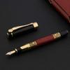High Quality Carving Mahogany Luxury Business School Student Office Supplies Fountain Pen New Ink Pen