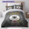 German Football Association Pattern Bedding Home Decoration Birthday Gift ( 1 Duvet Cover + 2 Pillowcase, Without Core),fan Merchandise.