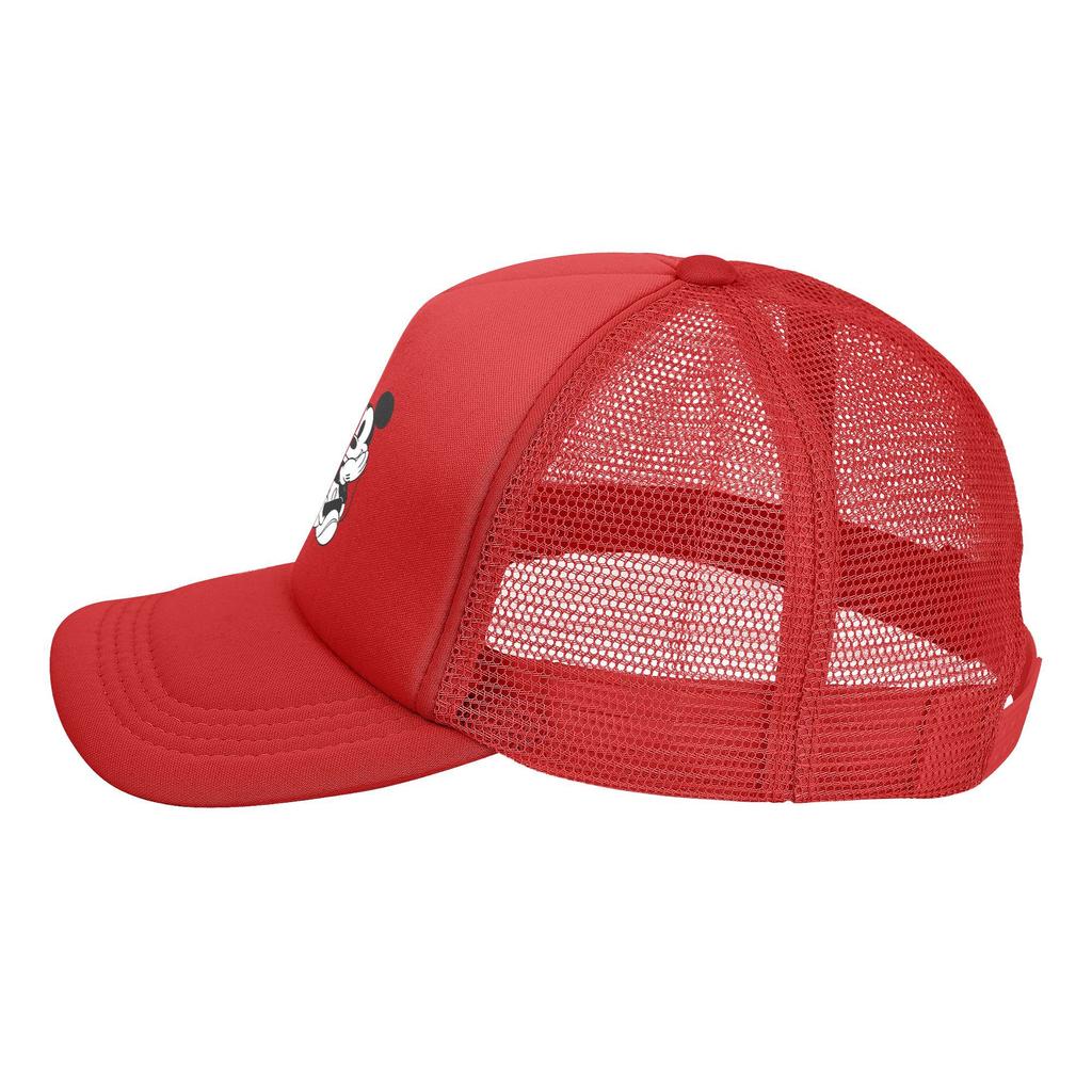 Chapéu de Sol de Malha Disney Mickey Mouse Refrescante de Verão Unissex Ajustável Chapéu Trucker de Espuma Para Uso Casual