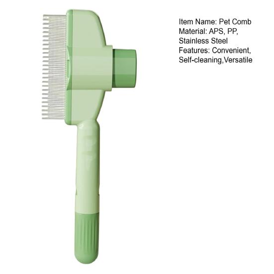 Pet Comb Self Cleaning Slicker Brush Dog Cat Grooming Detangling Tool Pet Hair Removal Comb for Short To Long Hair
