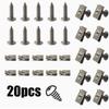 20/40/60Pcs Iron Automotive Screw Fastener Clips Self Tapping Clips Set  Motorcycle Accessories