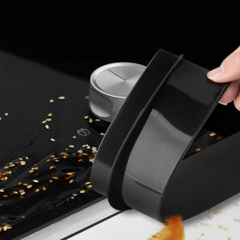 Stove Counter Gap Cover T-Shaped Silicone Rubber Strip For Kitchen Oil-Gas Slit Filler Heat Resistant Mat Oil Dust Water Seal