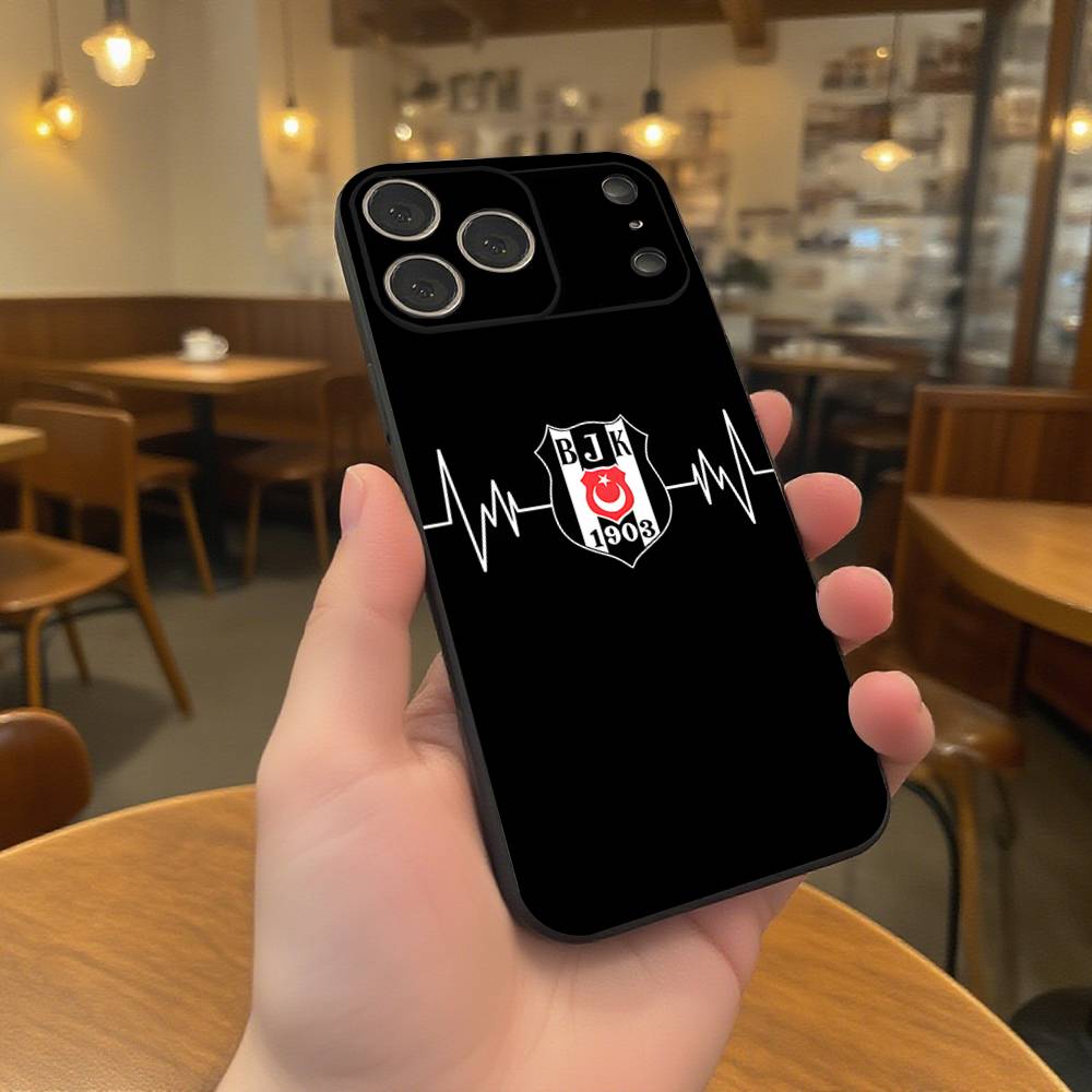 Mode B-besiktas B-BJK Telefoonhoesje Voor iPhone 17,16,15,14,13,12,11,Pro,XS,Max,XR,Plus,E,SE4,Mini Zwart Zacht Hoesje