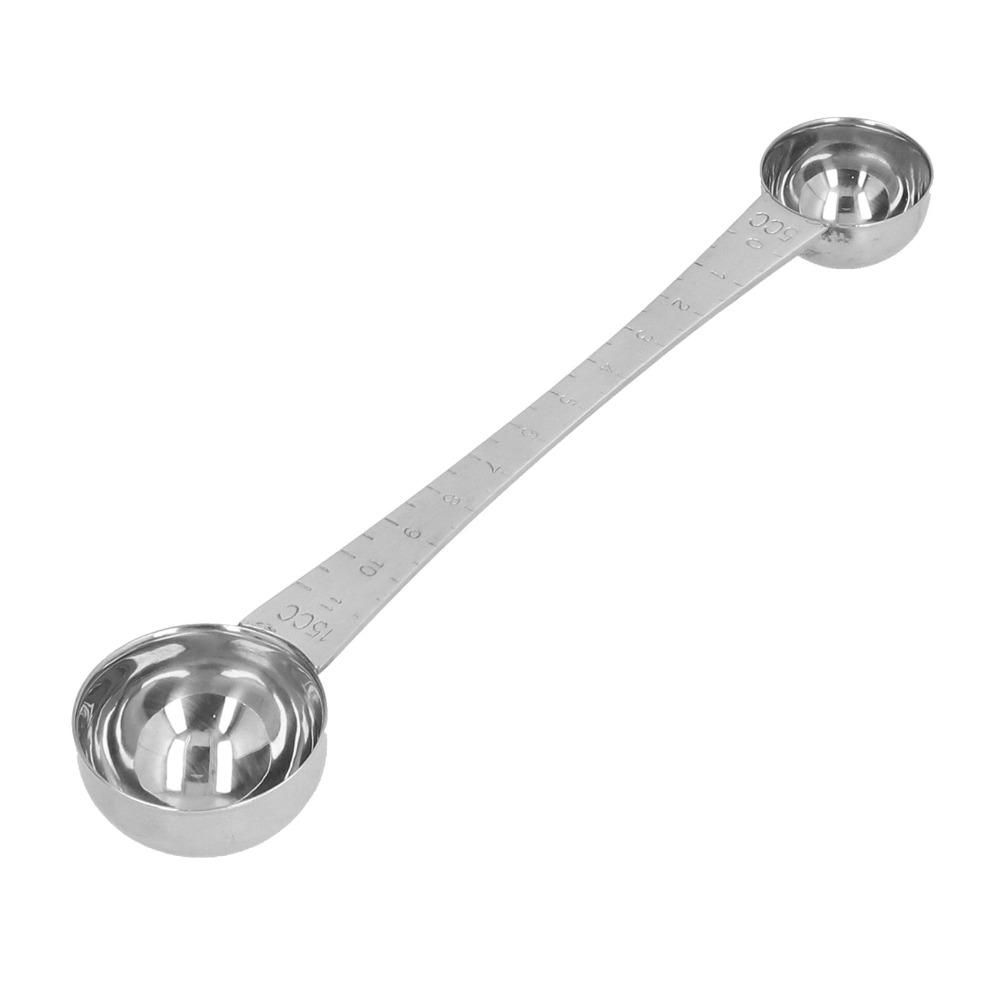 Rustless Steel Double Spoon Double End Coffee Scoop Multi Spec Seasoning Spoon Cafe Bar
