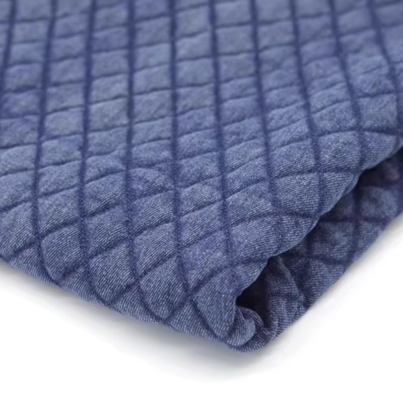 Quilted Cotton Washed Denim Fabric Autumn Winter Retro Thickened for Clothing Bag Designer Handmade Diy Sewing Material Cloth