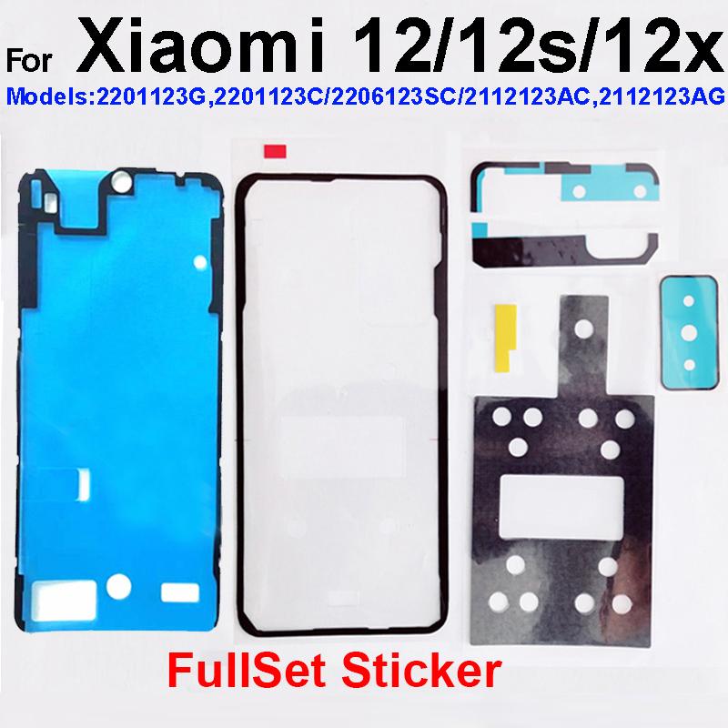Full Set For Xiaomi 12 12S 12X 13 14 Pro Ultra Civi Front LCD Screen Adhesive Back Battery Housing Cover Glue with Rear Camera