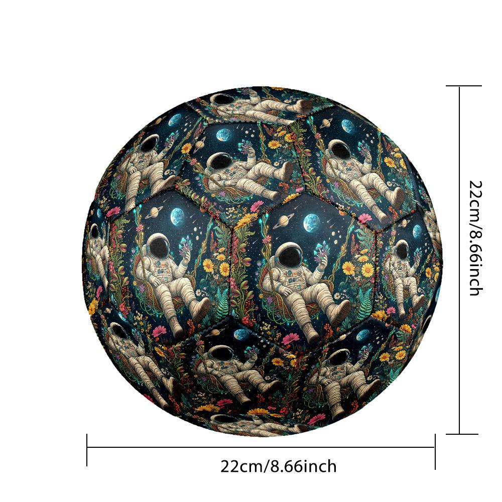 1pc Space Garden Adventure Theme Soccer Ball Football, Size 5, Lightweight PVC, Outdoor Training Soccer Ball,Sports Gift T61443