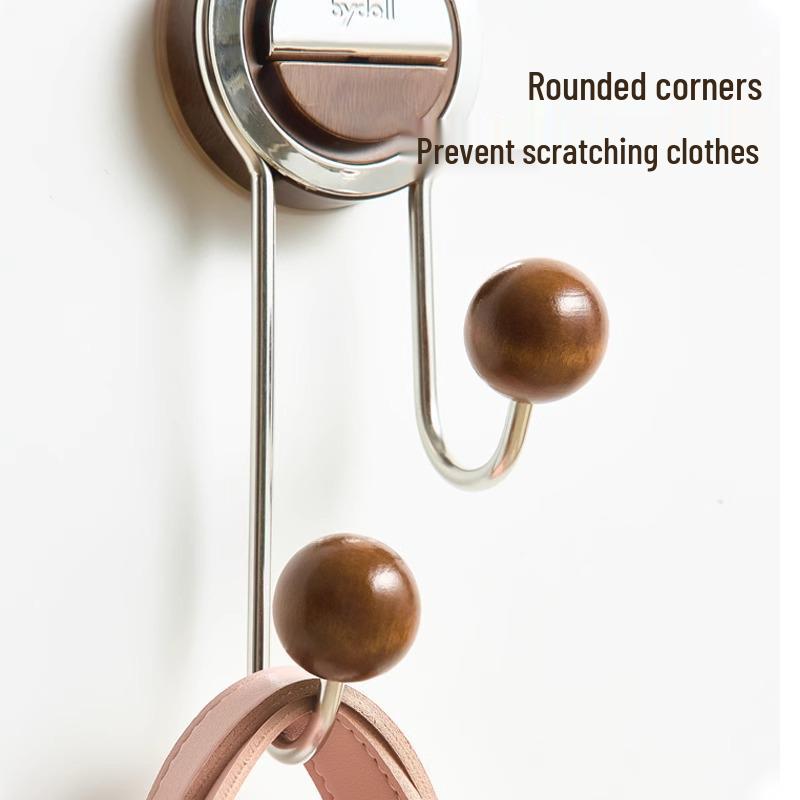No-Drill Vacuum Suction Cup Clothes Hook - Wall Mounted Bathroom Hook with Strong Load-Bearing Capacity.