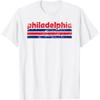 Philadelphia Pennsylvania Three Stripe Vintage Weathered T-Shirt