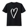 White Tiny Heart Pocket Valentine S Day Love T Shirt Vintage Washed Breathable Streetwear Graphic Versatile Comfortable Unisex