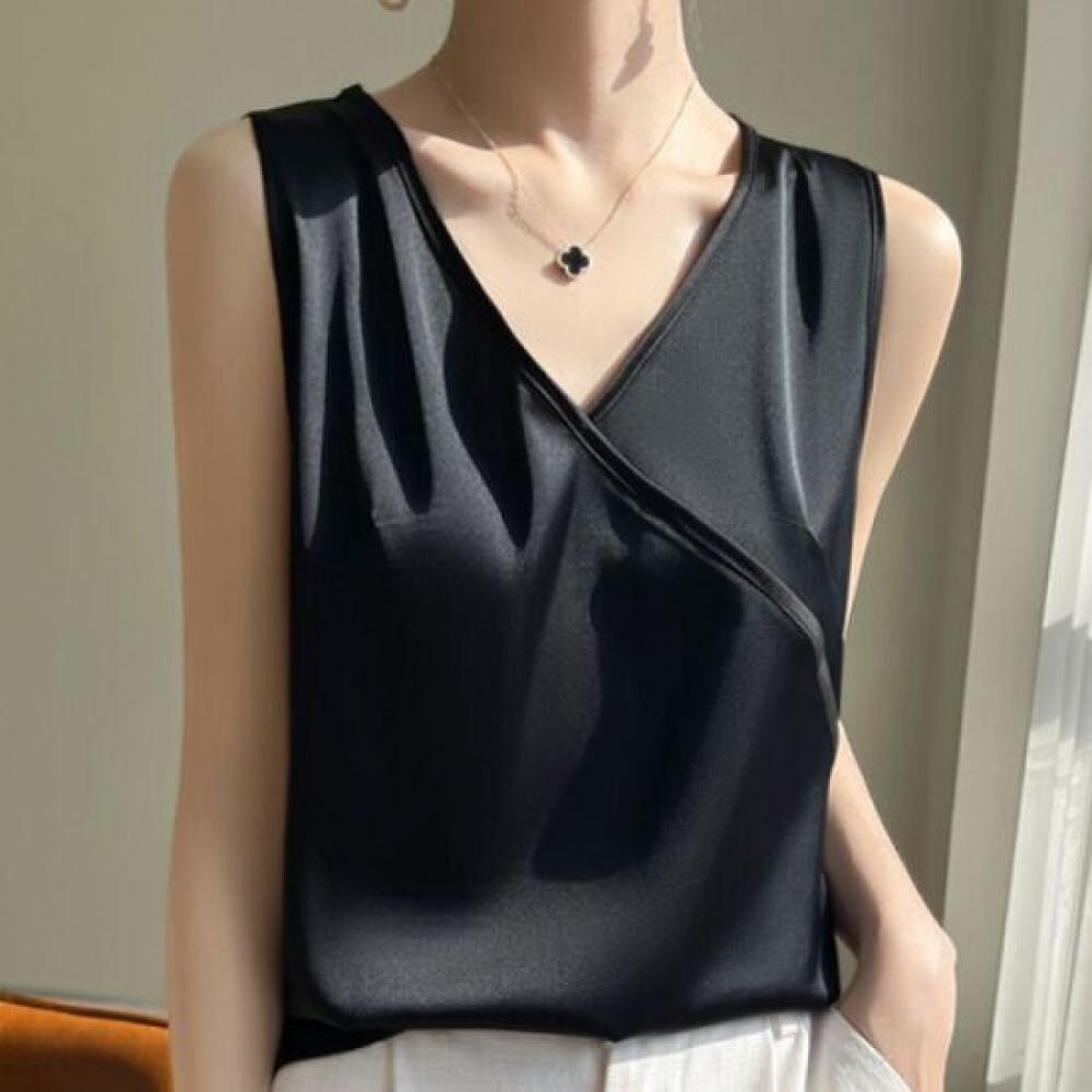 NaVaVa Women S Solid V Neck SleeVeleSS blouSe Nb2812