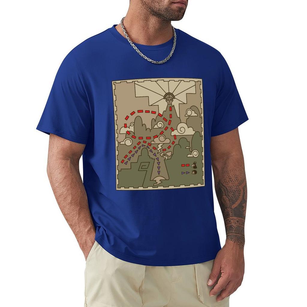 Tricou Hartă Kuzco Tricouri Oversized Tricouri Vintage Haine Estetice Cămăși Bărbați Grafic