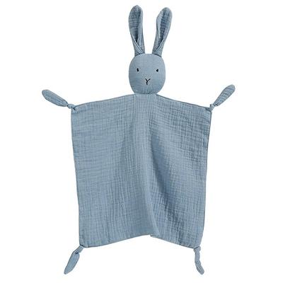 MK Infant's Upright Rabbit Handkerchief Attachment Doll, Blue, Korean Baby Products