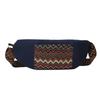 Fashion Ethnic Style Canvas Large Capacity Casual Bag 2024 New Korean Winter Striped Waist Bag Single Shoulder Diagonal Bag Blue