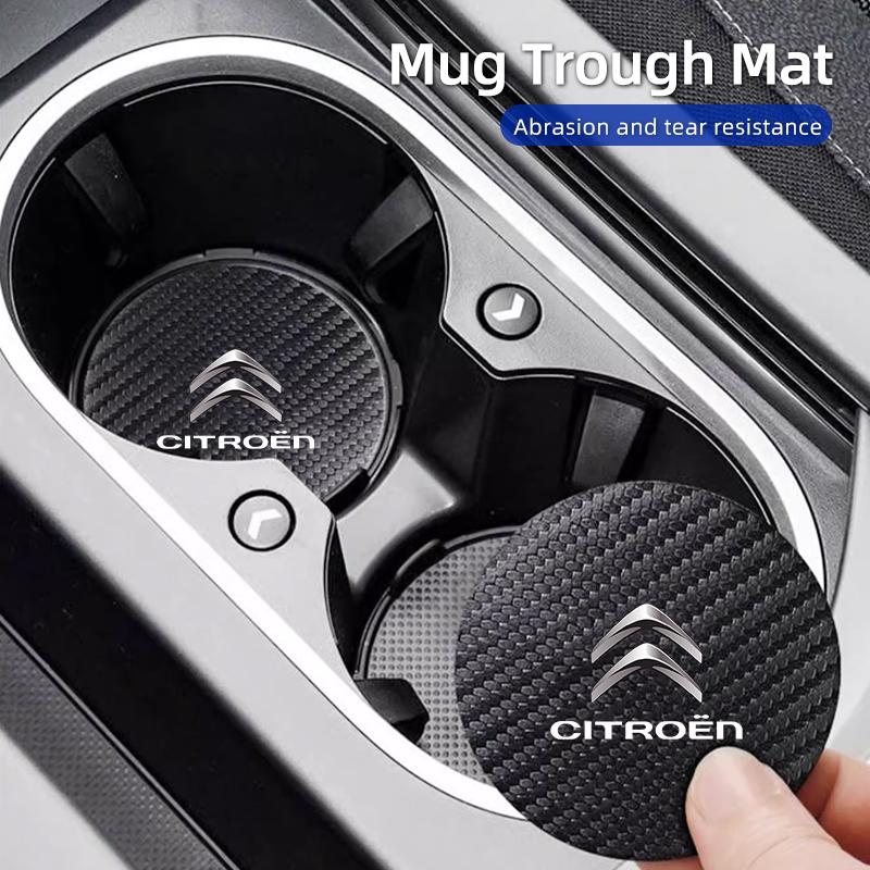 Car Water Coaster Console Mug Cup Holder Non-Slip Mat Accessories For Citroen C4 C3 C5 C1 C2 Berlingo Celysee Cactus Picasso