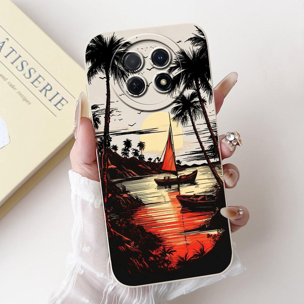 For Realme 12 5G Case For Realme 12X 5G Cover RMX3998 Luxury Fashion Flowers Kawaii Girl Cute Cat Shockproof Phone Case Funda