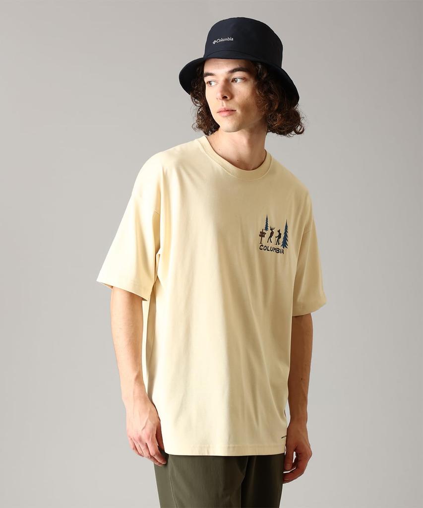 Lake To Avenue Graphic Short Sleeve PG2040 Glove Yellow Hike Size L [Columbia] T-Shirt