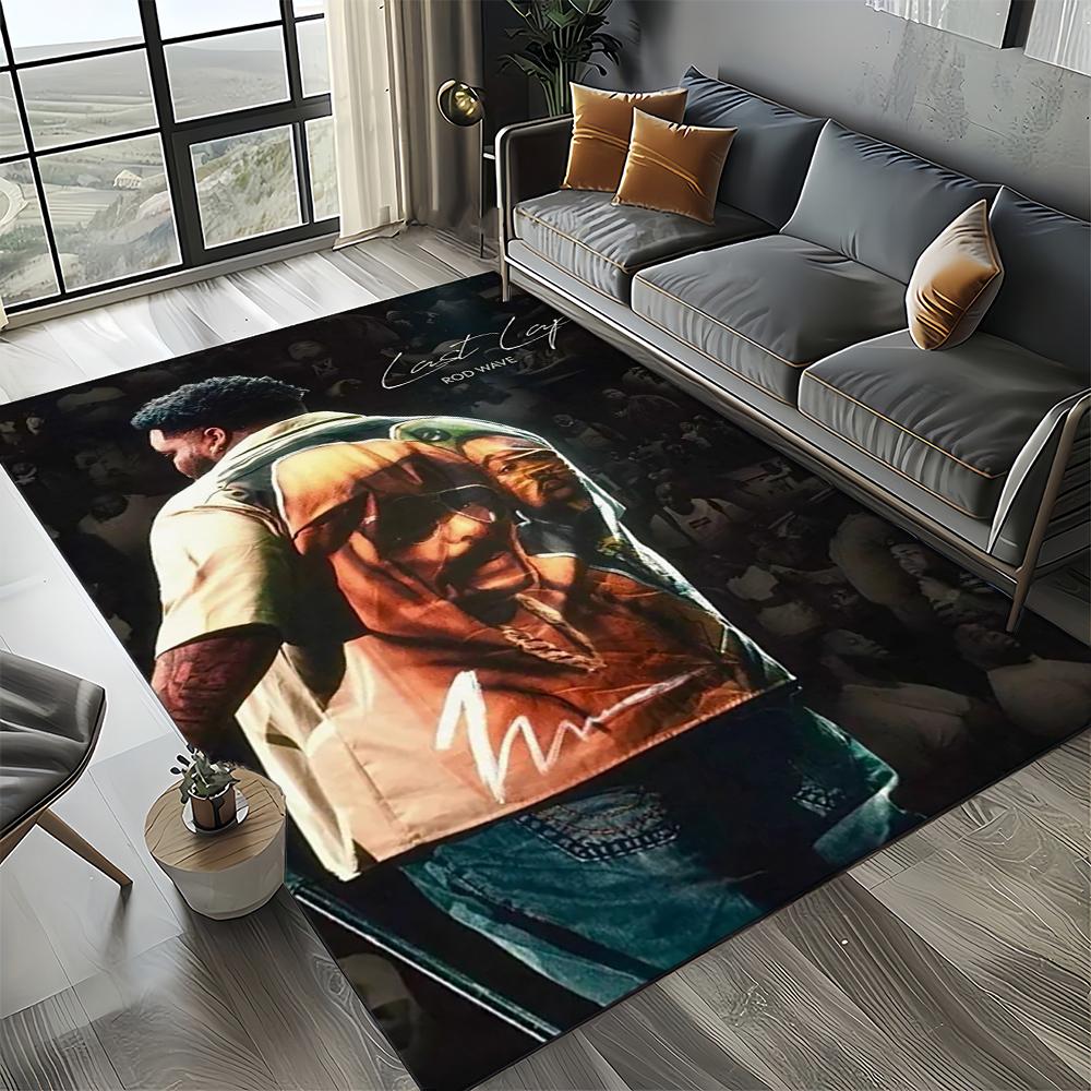 3D-Druck-Stab Wellen-Rapper Bereichsteppich, Teppich für Zuhause Wohnzimmer Schlafzimmer Sofa Fußmatte Dekoration, Kinder Spiel rutschfeste Bodenmatte