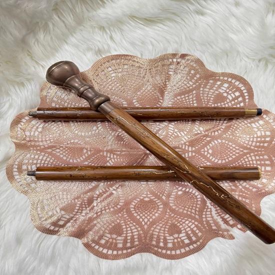 93.98 Cm Victorian Wooden Walking Stick Brass Handle Walking Cane Wooden Carved Stick For Dad Derby Canes Gift