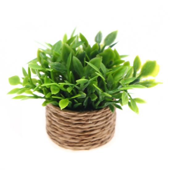 Miniatura de Planta Bonsai Adereços Planta em Vaso Decoração Plantas Verdes Artificiais para Casa de Boneca Estante de Mesa Mini Decorações para Casa Vasos Miniatura de Bonsai