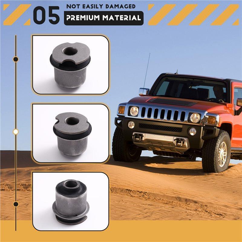3Pcs Front Differential Bushing & Lower Crossbeam Bushing 25872770 15856421 15856422 For Hummer H3 2006-2010
