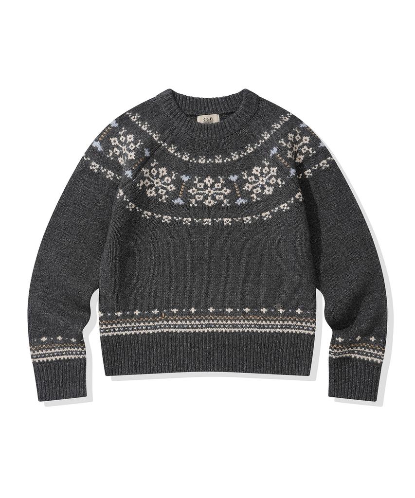 CGP (Women) Nordic Pattern Knit_Charcoal