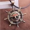 Vintage Anime ONE PIECE MONKEY D LUFFY Skull Pendant Necklace Pirate Flag Metal Necklace Cosplay Anime Gift