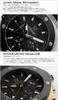 Watch 100m Waterproof Chronograph Date Display Rubber Belt Silver X Black [HYAKUICHI 101] Men's