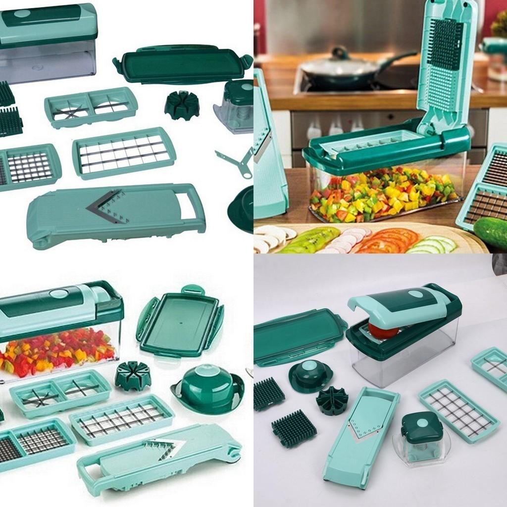 Vielseitiger Multifunktions-Einfacher Lebensmittelzerkleinerer Gemüseschneider Hobel Mit Sicherem Handschutz Und Kompaktem Design Für Effizientes Kochen