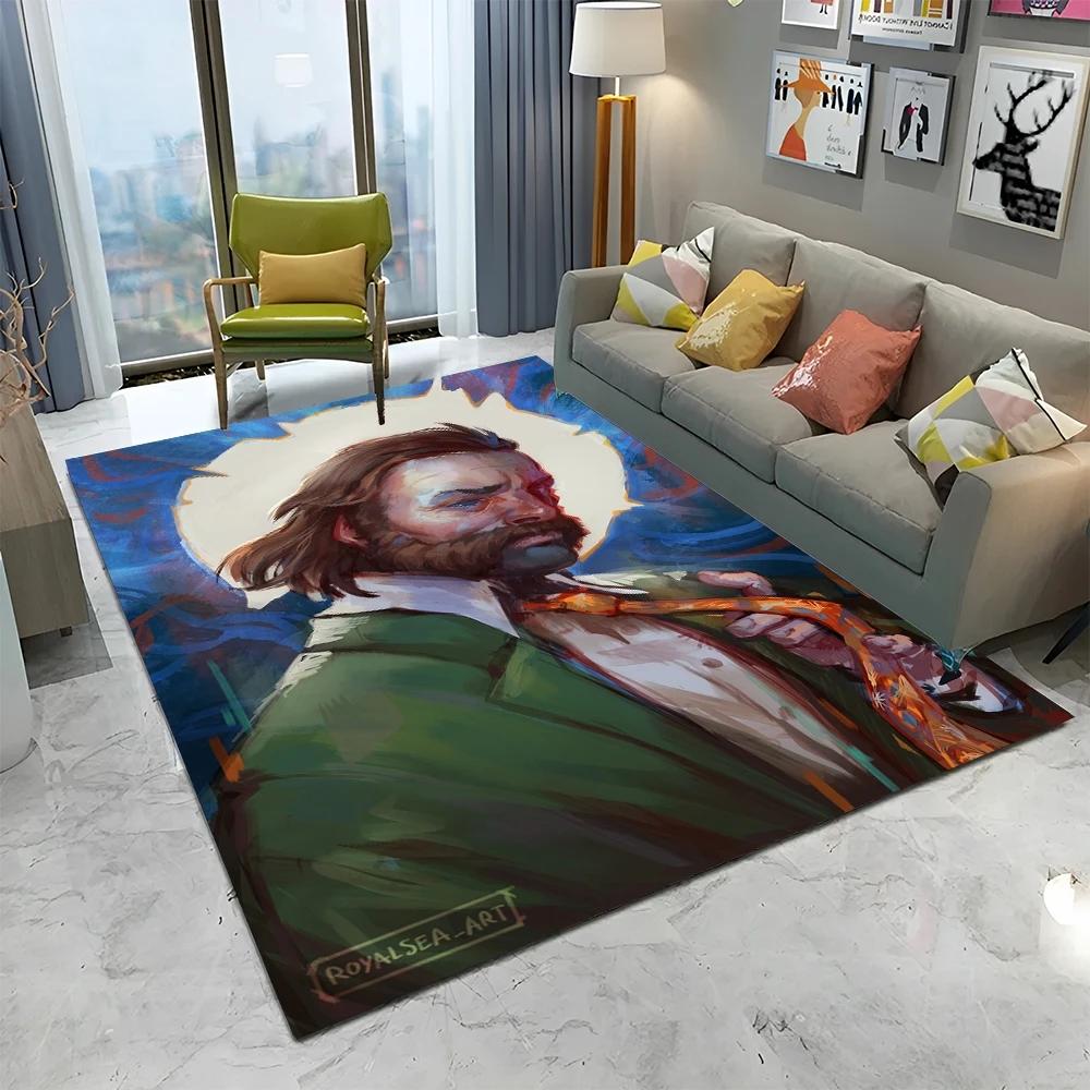 Disco Elysium Game Gamer Cartoon Tapijt Vloerkleed voor Huis Woonkamer Slaapkamer Bank Deurmat Decoratie, Kind Speelgebied Tapijt Antislip Vloermat