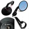 7/8" Universal Round Motorbike Motorcycle Rear View Handle Bar End Rearview Side Mirrors Chrome Black