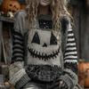 3D Printed Women's Round Neck Soft Feel Sweatshirt Cozy Knit Pullover Fashionable Sweater Casual Style Soft Sweater Top