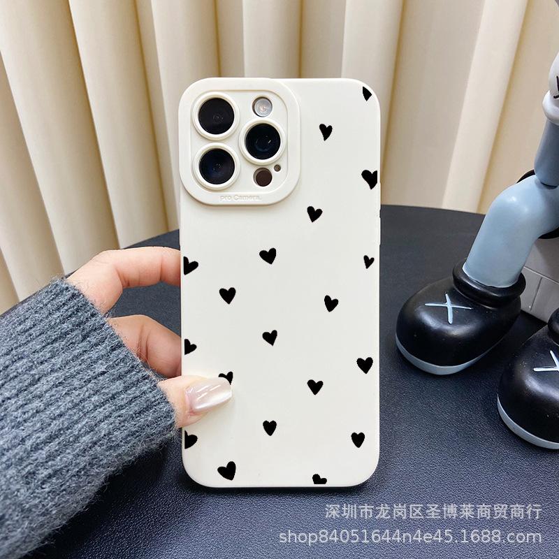 Black Love for Apple 15 Mobile Phone Case Iphone12promax Case 14/13/11/XSMAX Pupil Eye 16