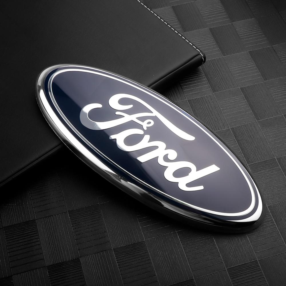 1PCS Car Front Grille Badge Replace Trunk Emblem Lid Logo Decor For Ford Focus 2 Kuga Mondeo Mustang S-MAX Mk7 F150 MK2 MK3 MK5 AY3