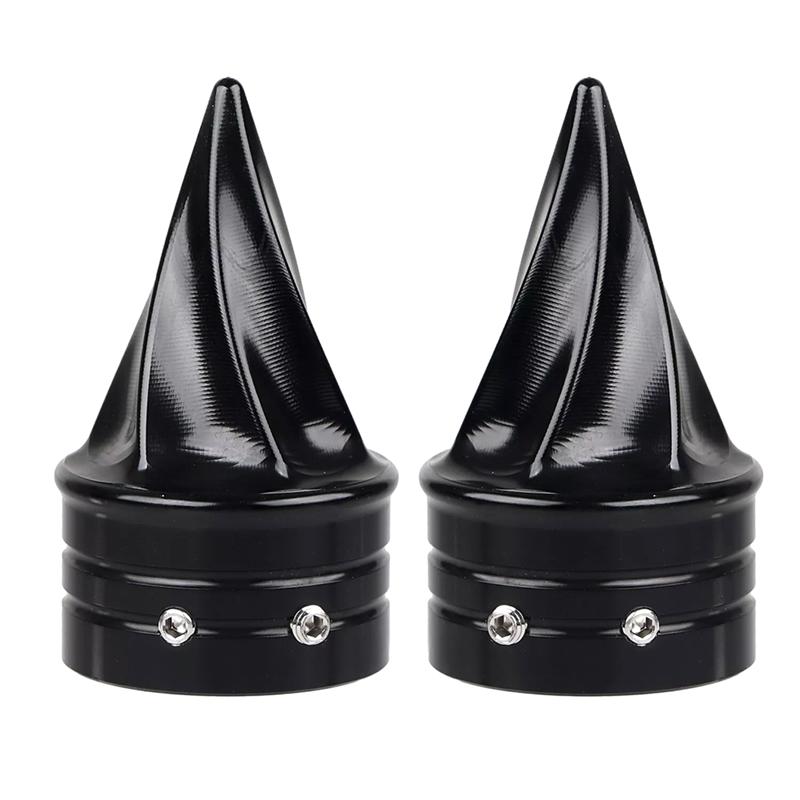 NEU-Schwarze Vorderachsmutterkappe für Street Glide Road King Low Rider