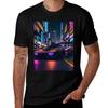 Dark Neon City Sports Car Tshirt Big Size Loose Fit Tee Shirt Tshirt