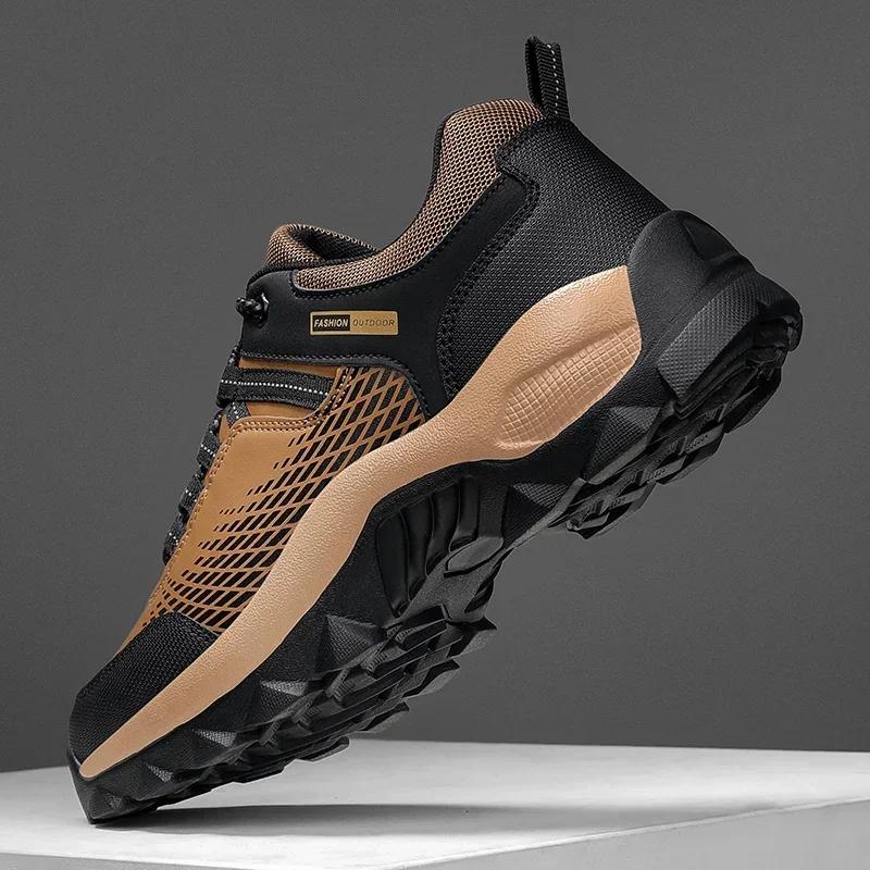 Men Hiking Shoes Waterproof Man Combat Boots Non-Slip Casual Men's Shoes  New Outdoor Wear-resistant Training Sneakers