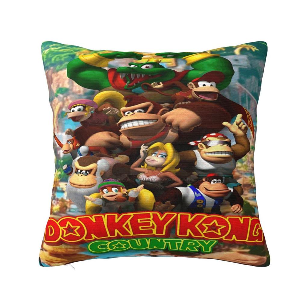 Soft And Sweet Home Donkey Kong Bananza Gamedecoration Pillowcase Accessories Pillow Covers Zippered Multiple Sizes