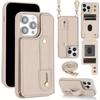 „Crossbody“ telefono krepšys Dirbtinės odos telefono dėklas, skirtas „iPhone“ su laikikliu riešo ilgio dirželiu piniginė Kreditinės kortelės lizdo smūgiams atsparus apsauginis dangtelis