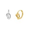 Silver 925 Natural Knot One-Touch Silver Earrings Bold