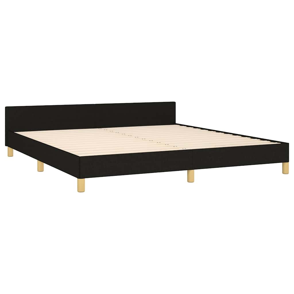 Vidaxl Bed Frame Without Mattress, Black, 160X200 Cm, Upholstered
