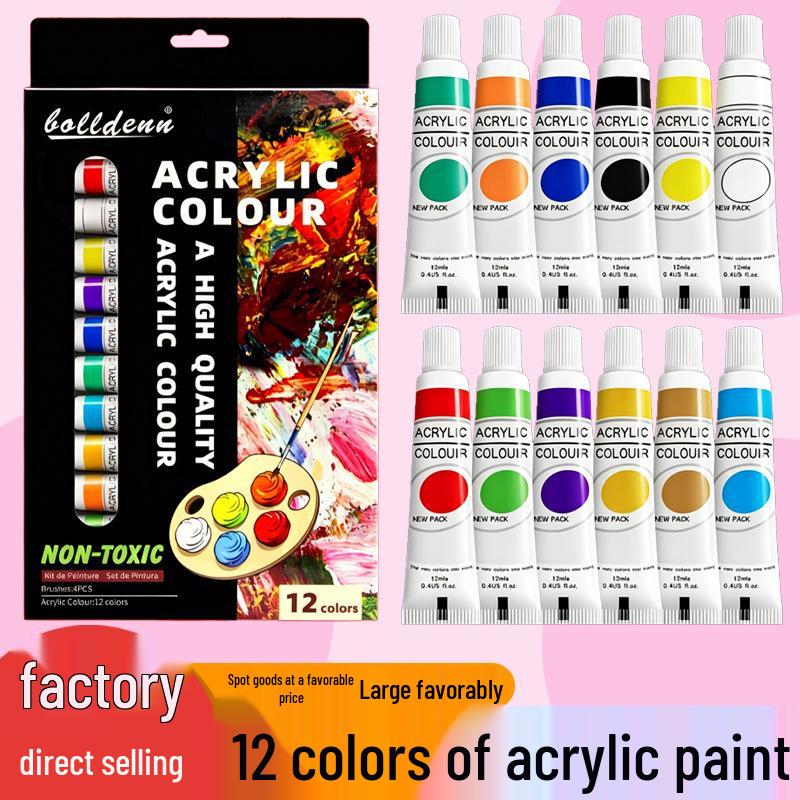 Children's DIY Acrylic Paint Set for Plaster Dolls & Wall Art