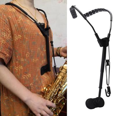 Adjustable Saxophone Neck Strap Double Shoulder Harness with Swivel Hook Ergonomic Sax Shoulder Strap for Alto Tenor Saxophones Baritone Clarinet