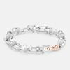 METROCITY JEWELRY Link Sterling Silver Combination Bracelet A241SB2154CPA