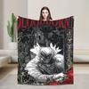 Bloodborne Dark Souls Blanket  Warm Soft Print Plush Throw Blanket For Girls Boys Couch Chair Flannel Bedspread Bed Cover