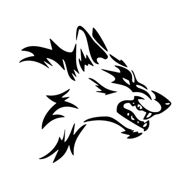 1PC S/M Wolf Head Beast Personality Car Stickers Car'S Reflective Stickers Bumper Decoration Motorcycle Waterproof Window Glass