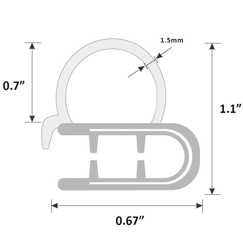 SEAMETAL Kratzschutzleiste für Türkanten, Dichtschutzleiste, Zierleiste, Auto-Türschutzaufkleber, Universal 1/2/5M