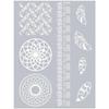 Polymer Clay Stencil Dreamcatcher 11.4 X 15.3 Cm