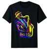 Colorful Jazz Saxophone Player Art T-Shirt