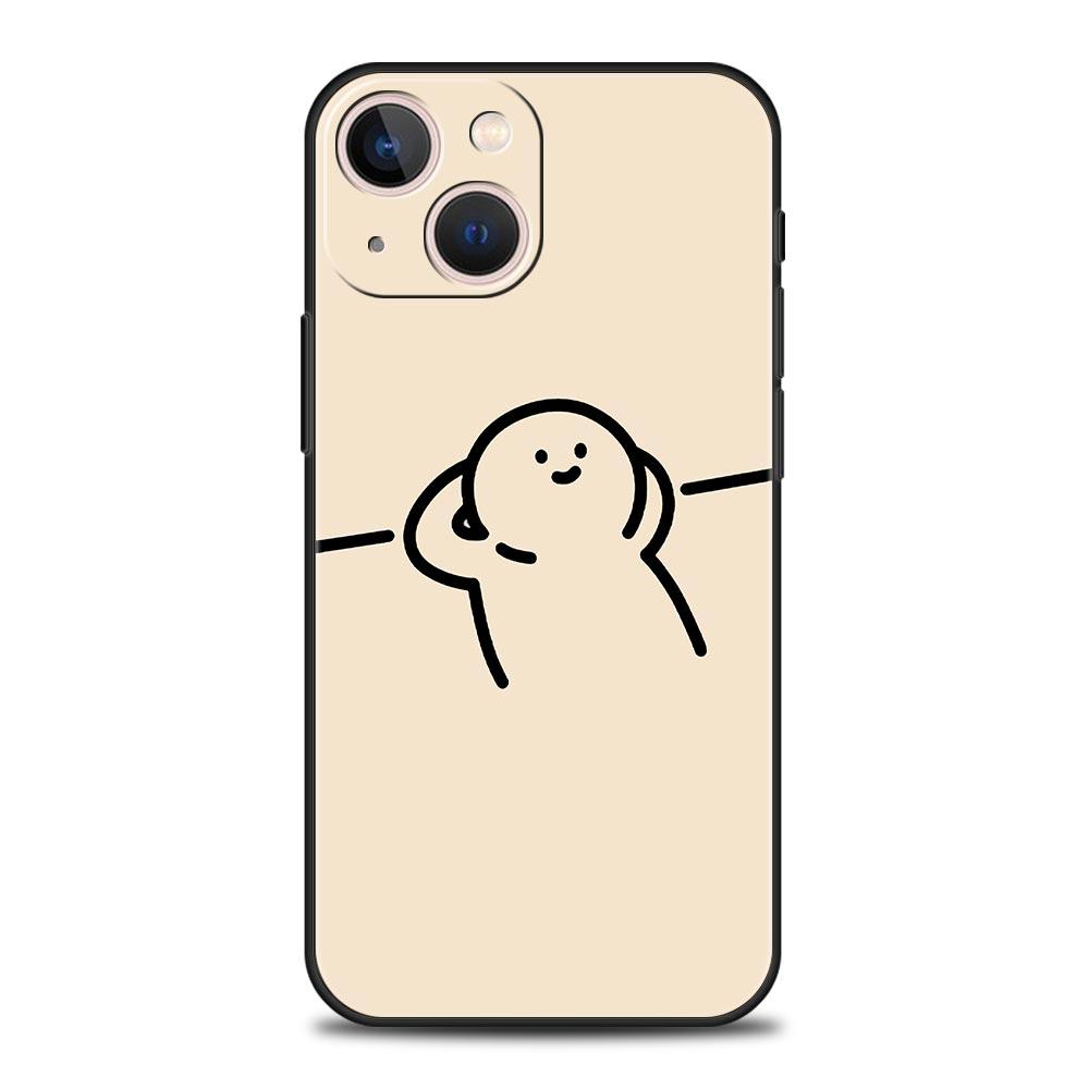 Cartoon Matchman Für iPhone 11 12 13 15 14 Pro Max Telefon Fall X XR XS 7 8 Plus SE 2020 luxus Schwarz Weiche Silikon Abdeckung Funda